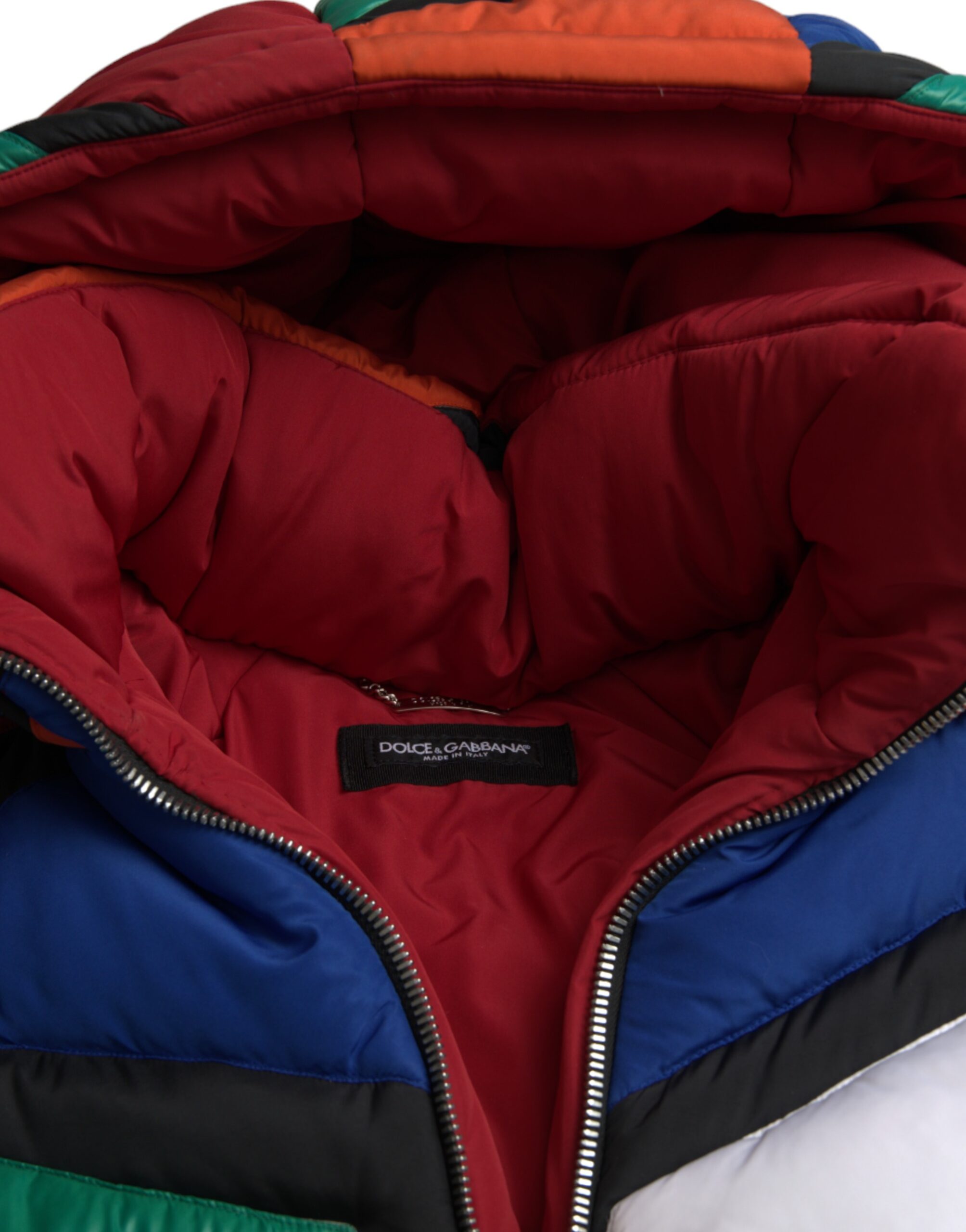 Dolce & Gabbana Multicolor Quilted Hooded Puffer Jacket -   -  Dolce & Gabbana.