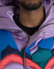 Dolce & Gabbana Multicolor Heart Logo Hooded Puffer Jacket -   -  Dolce & Gabbana.