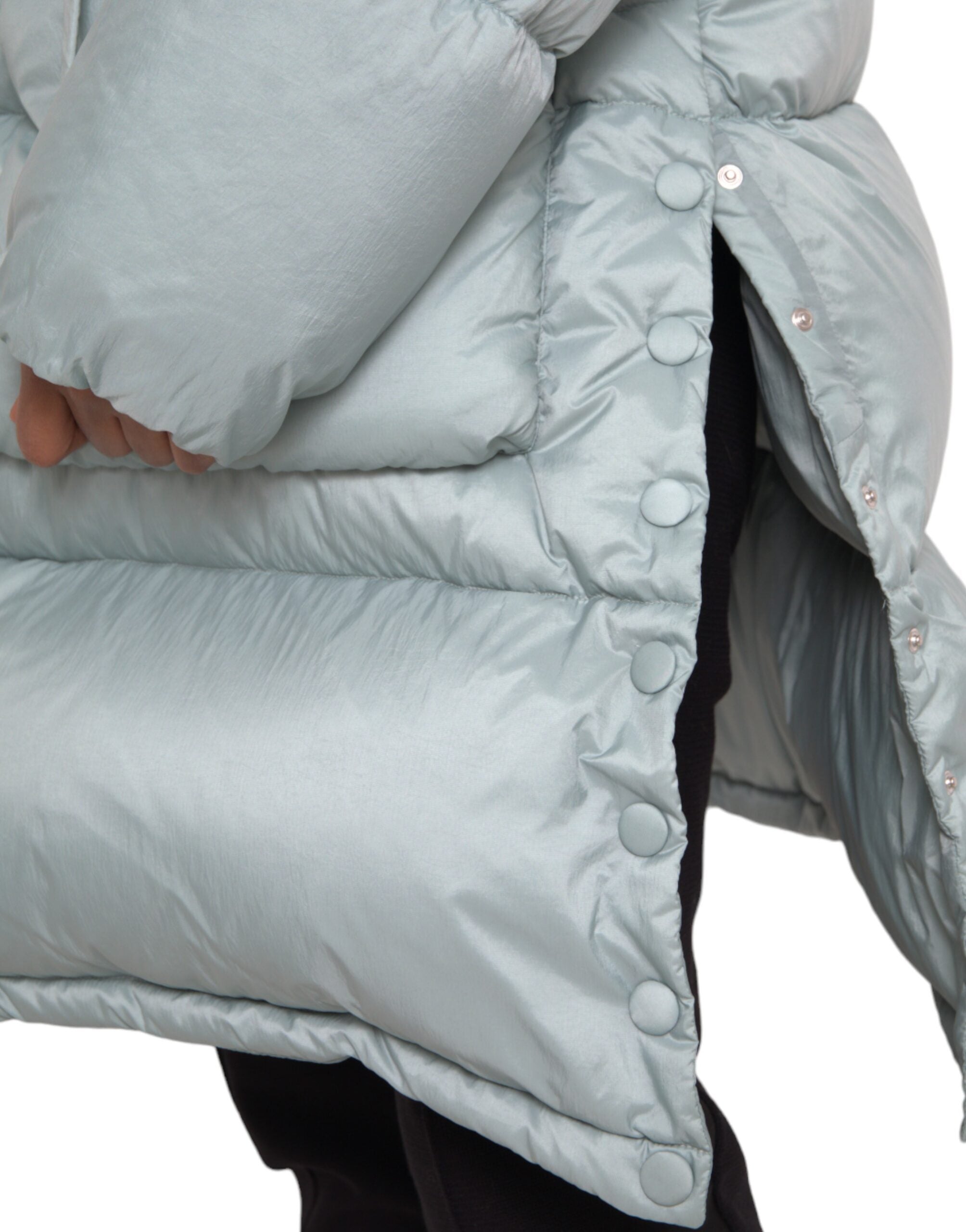 Dolce & Gabbana Light Blue Quilted Hooded Puffer Jacket Men -   -  Dolce & Gabbana.
