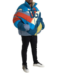 Dolce & Gabbana Multicolor Logo Windbreaker Puffer Jacket -   -  Dolce & Gabbana.