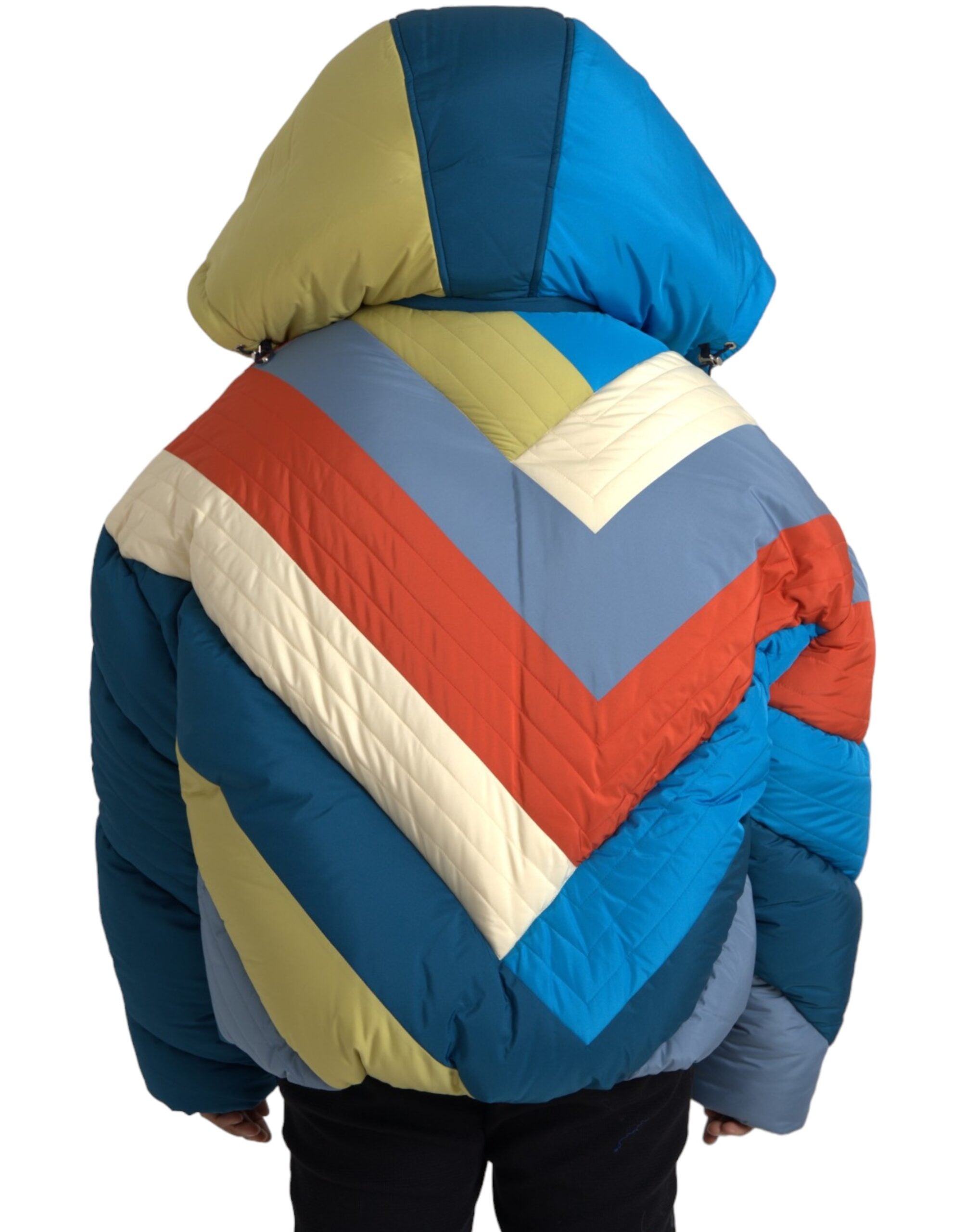 Dolce & Gabbana Multicolor Logo Windbreaker Puffer Jacket -   -  Dolce & Gabbana.