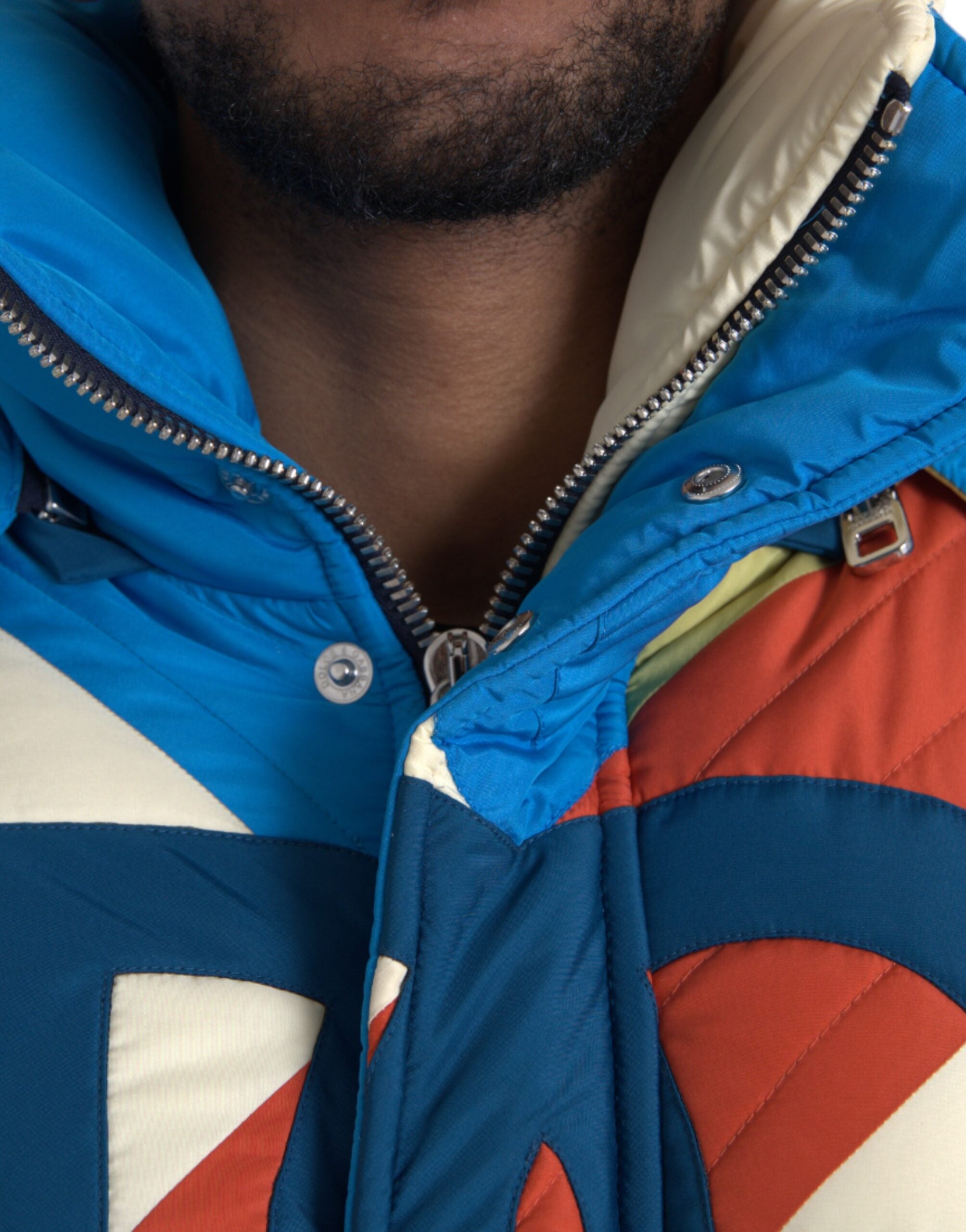 Dolce & Gabbana Multicolor Logo Windbreaker Puffer Jacket -   -  Dolce & Gabbana.