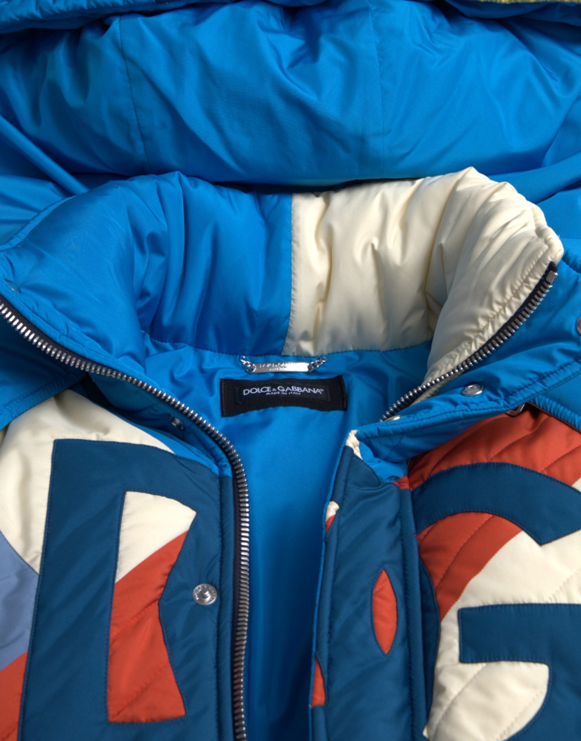 Dolce & Gabbana Multicolor Logo Windbreaker Puffer Jacket -   -  Dolce & Gabbana.