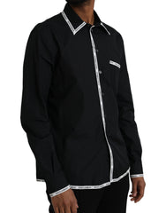 Dolce & Gabbana Black Collared Long Sleeve Cotton Casual Shirt -   -  Dolce & Gabbana.