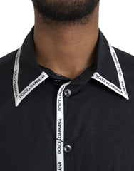 Dolce & Gabbana Black Collared Long Sleeve Cotton Casual Shirt -   -  Dolce & Gabbana.