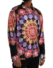 Dolce & Gabbana Multicolor Luminarie Silk Men Casual Shirt -   -  Dolce & Gabbana.