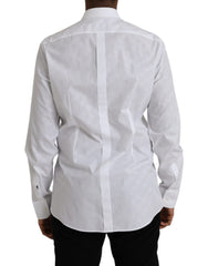 Dolce & Gabbana White Polka Dotted Cotton Dress GOLD Shirt -   -  Dolce & Gabbana.