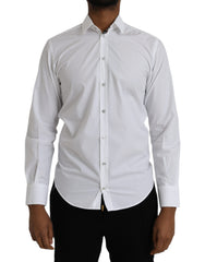 Dolce & Gabbana White Cotton Long Sleeve Dress MARTINI Shirt -   -  Dolce & Gabbana.