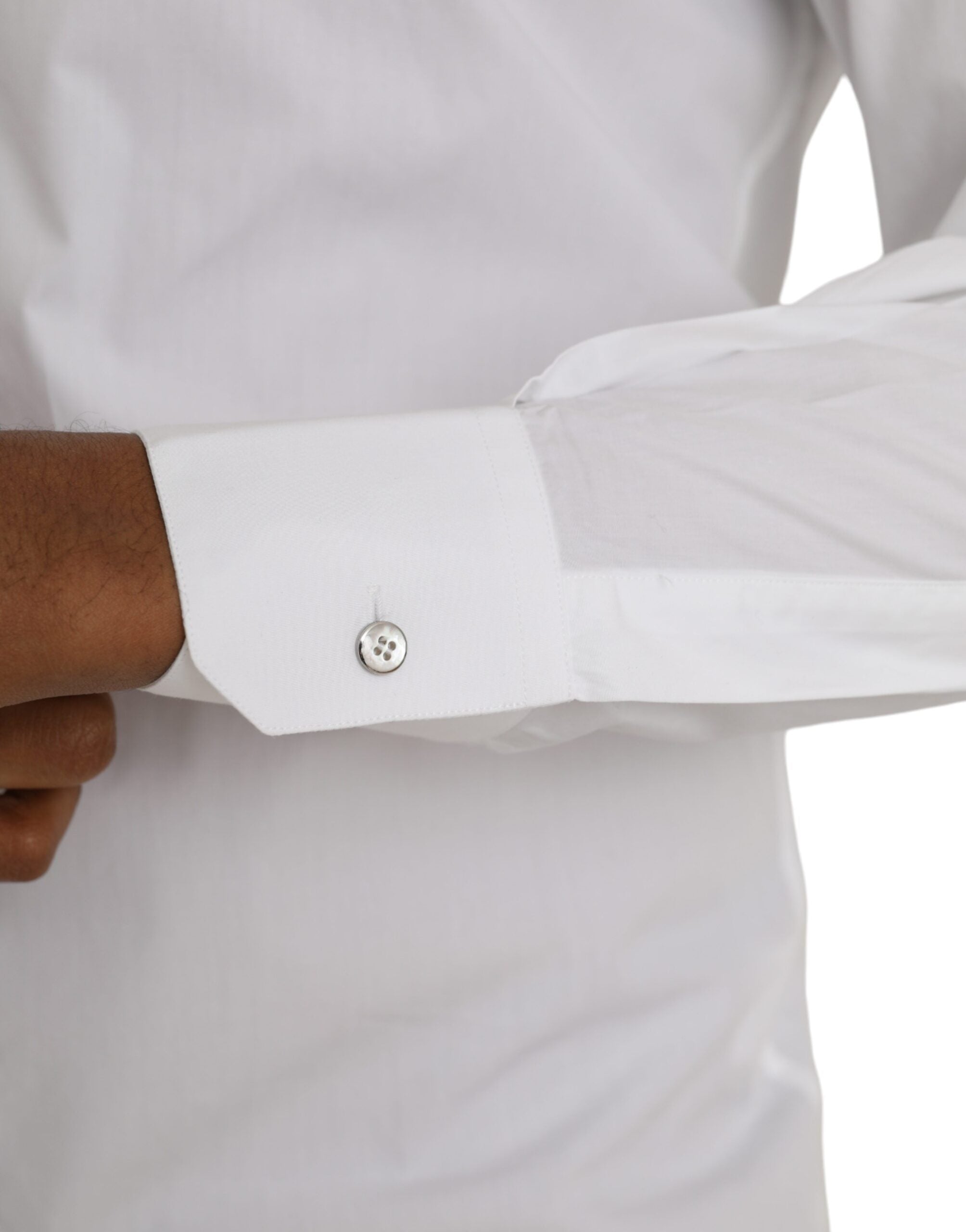 Dolce & Gabbana White Cotton Long Sleeve Dress MARTINI Shirt -   -  Dolce & Gabbana.