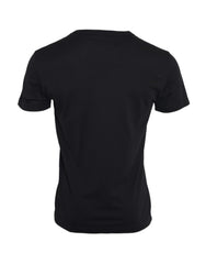 Dolce & Gabbana Black Cotton Silver Chain Short Sleeve T-shirt -   -  Dolce & Gabbana.