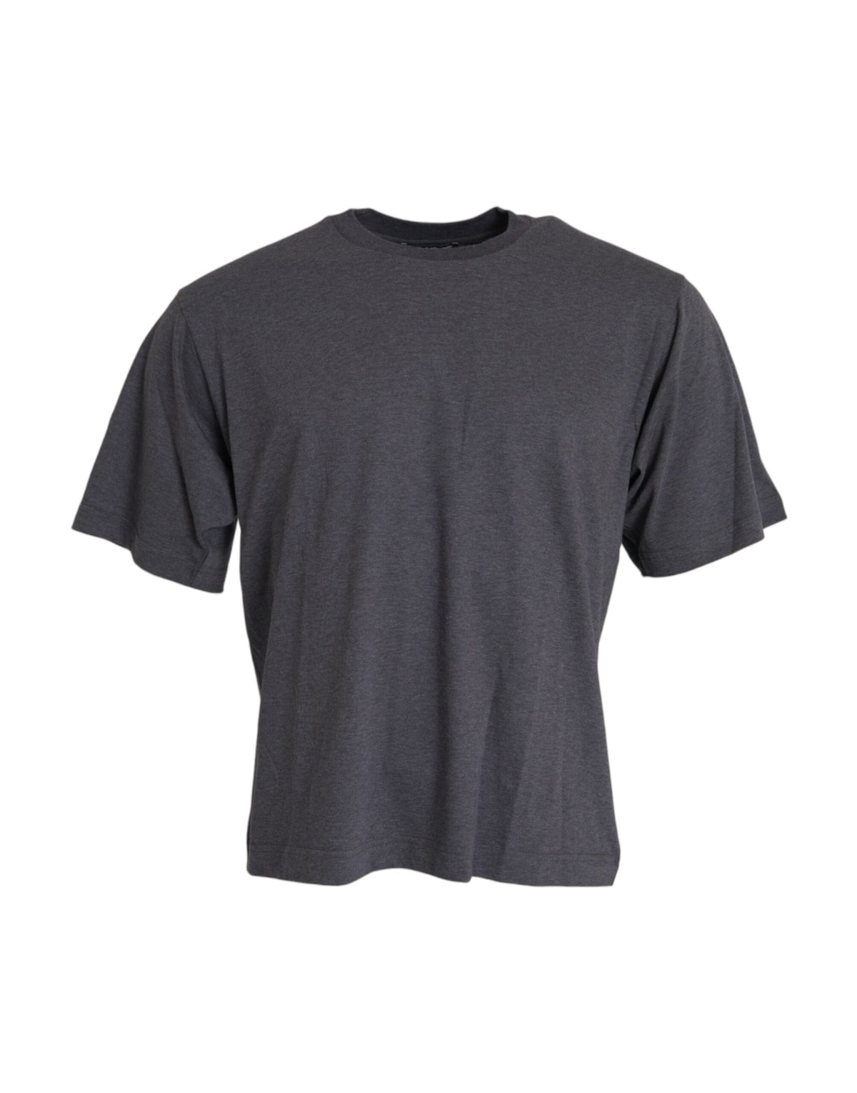 Dolce & Gabbana Gray Cotton Round Neck Short Sleeve T-shirt -   -  Dolce & Gabbana.