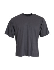 Dolce & Gabbana Gray Cotton Round Neck Short Sleeve T-shirt -   -  Dolce & Gabbana.