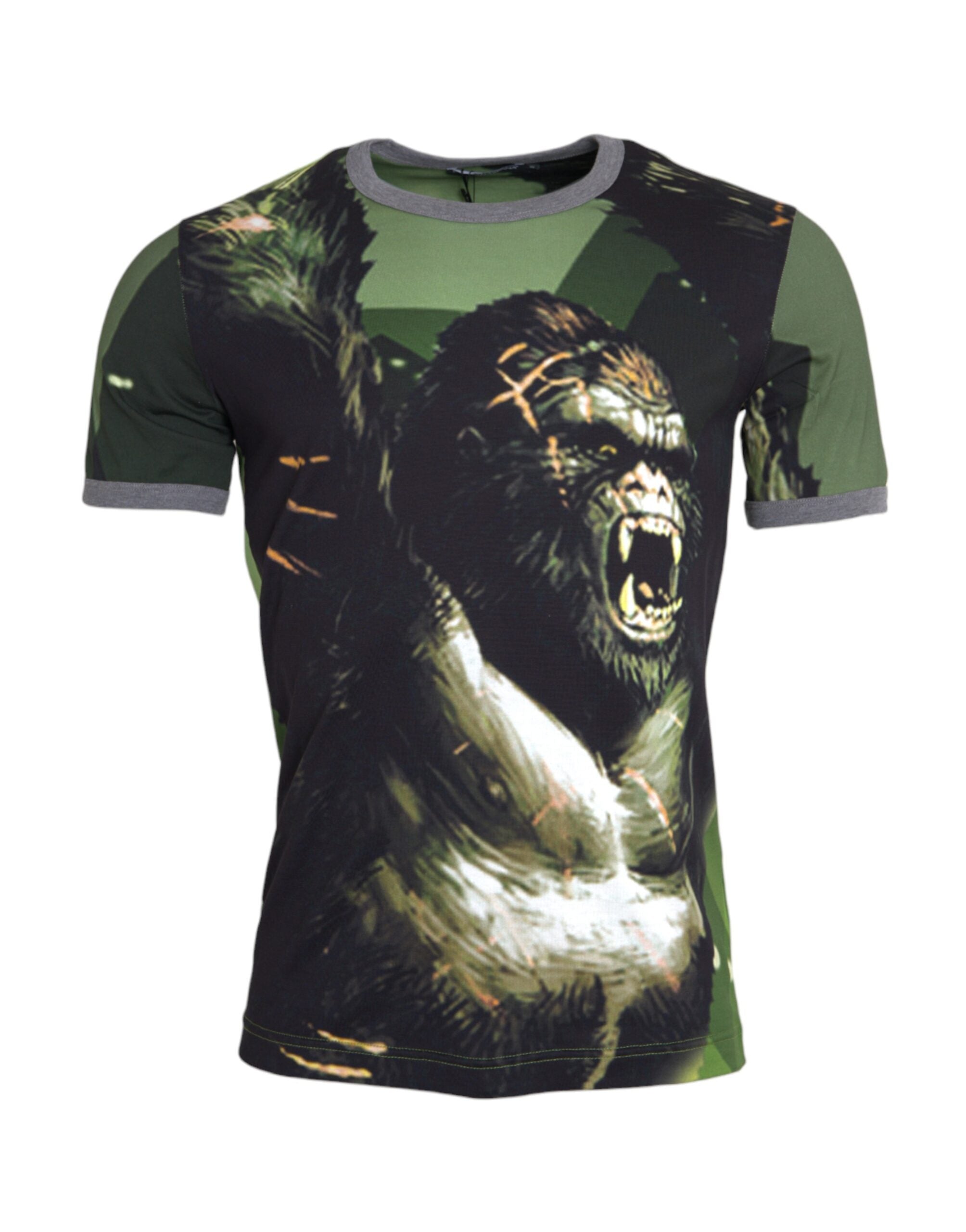Dolce & Gabbana Green Gorilla Cotton Short Sleeves T-shirt -   -  Dolce & Gabbana.