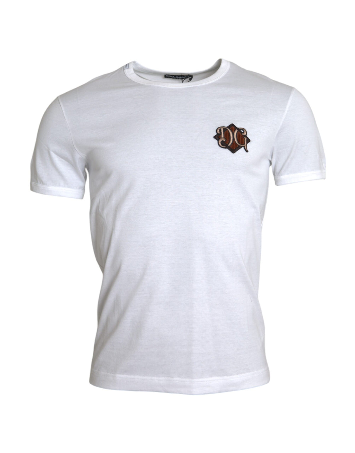 Dolce & Gabbana White Logo Embroidery Short Sleeve T-shirt -   -  Dolce & Gabbana.