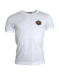 Dolce & Gabbana White Logo Embroidery Short Sleeve T-shirt -   -  Dolce & Gabbana.