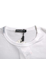 Dolce & Gabbana White Logo Embroidery Short Sleeve T-shirt -   -  Dolce & Gabbana.