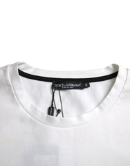 Dolce & Gabbana White Red Lips Print Cotton Men T-shirt -   -  Dolce & Gabbana.
