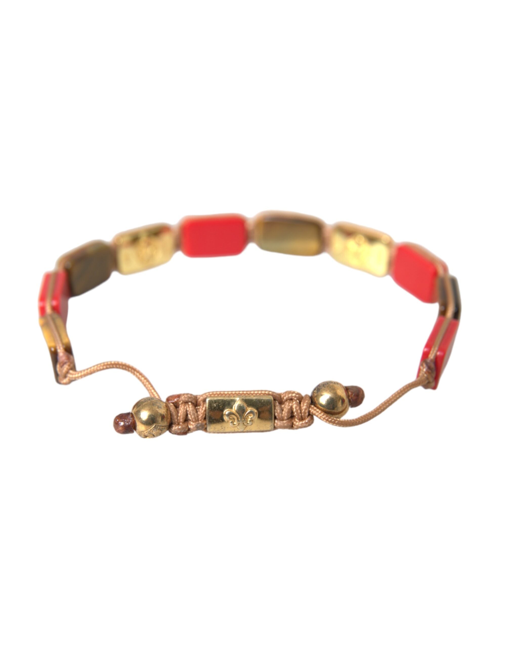 Nialaya CZ Tiger Eye Red Coral 925 Silver Men Bracelet -   -  Nialaya.