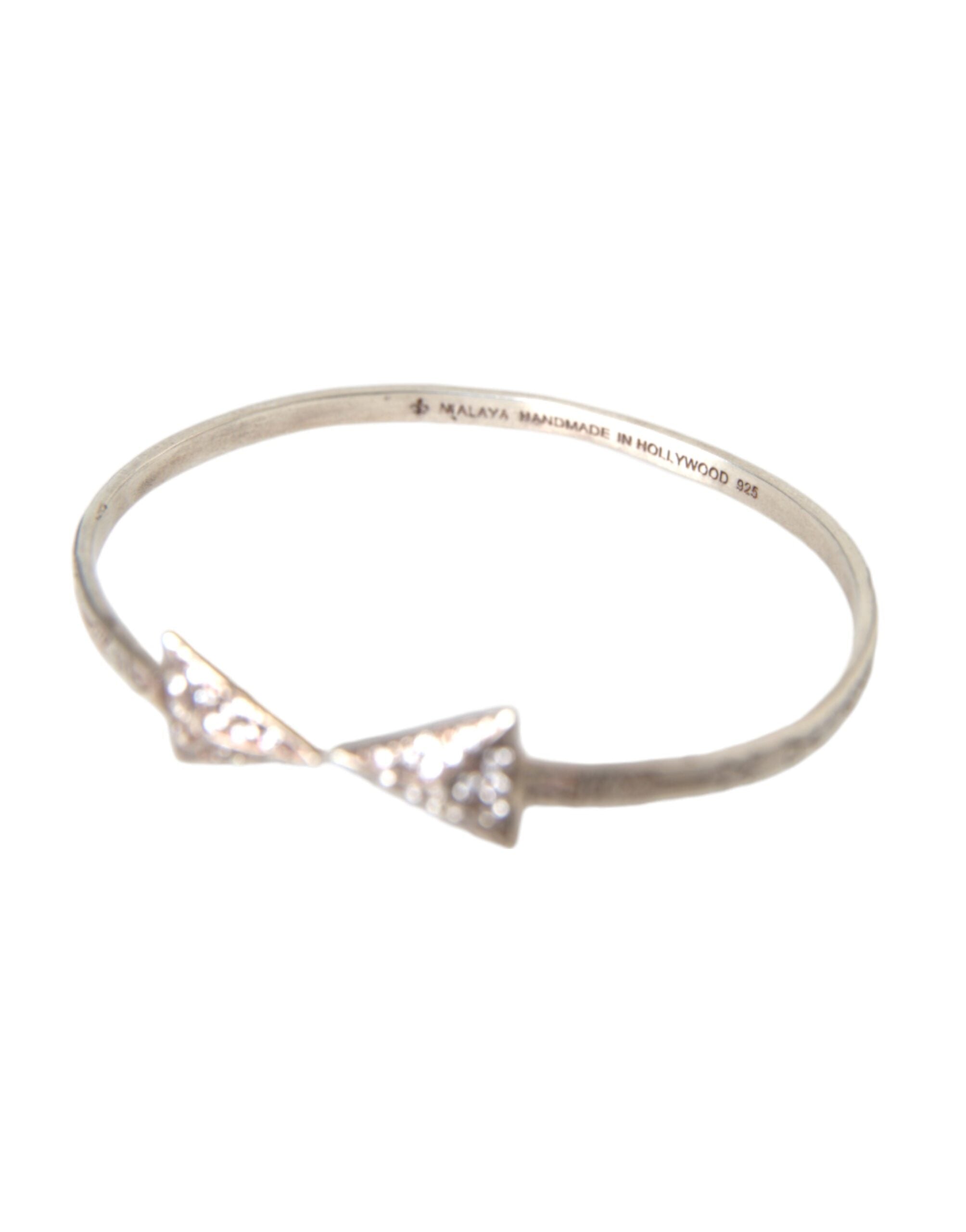 Nialaya Arrow Crystal 925 Silver Bangle Bracelet Women -   -  Nialaya.