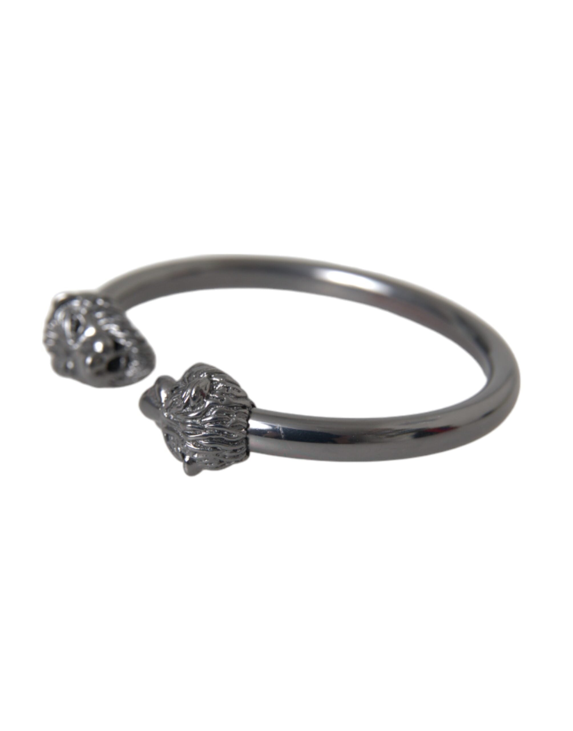 Nialaya Black Rhodium Lion Bangle Bracelet Women -   -  Nialaya.