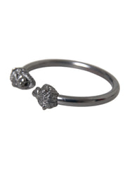Nialaya Black Rhodium Lion Bangle Bracelet Women -   -  Nialaya.