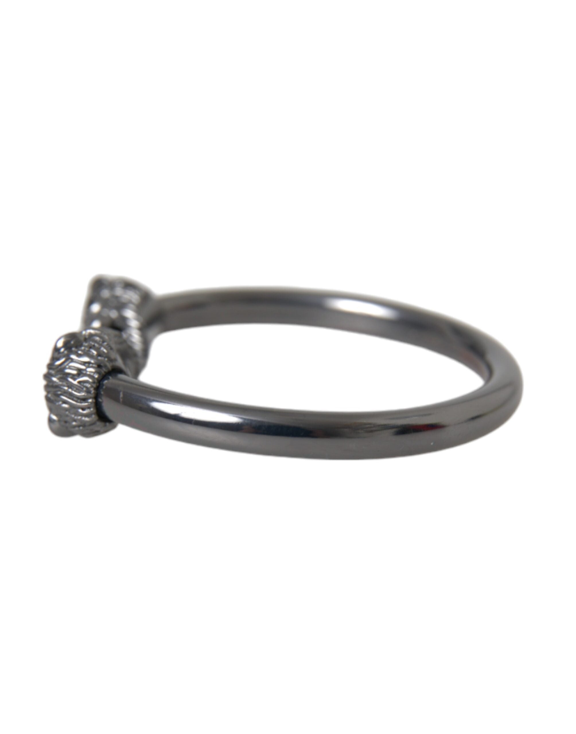 Nialaya Black Rhodium Lion Bangle Bracelet Women -   -  Nialaya.