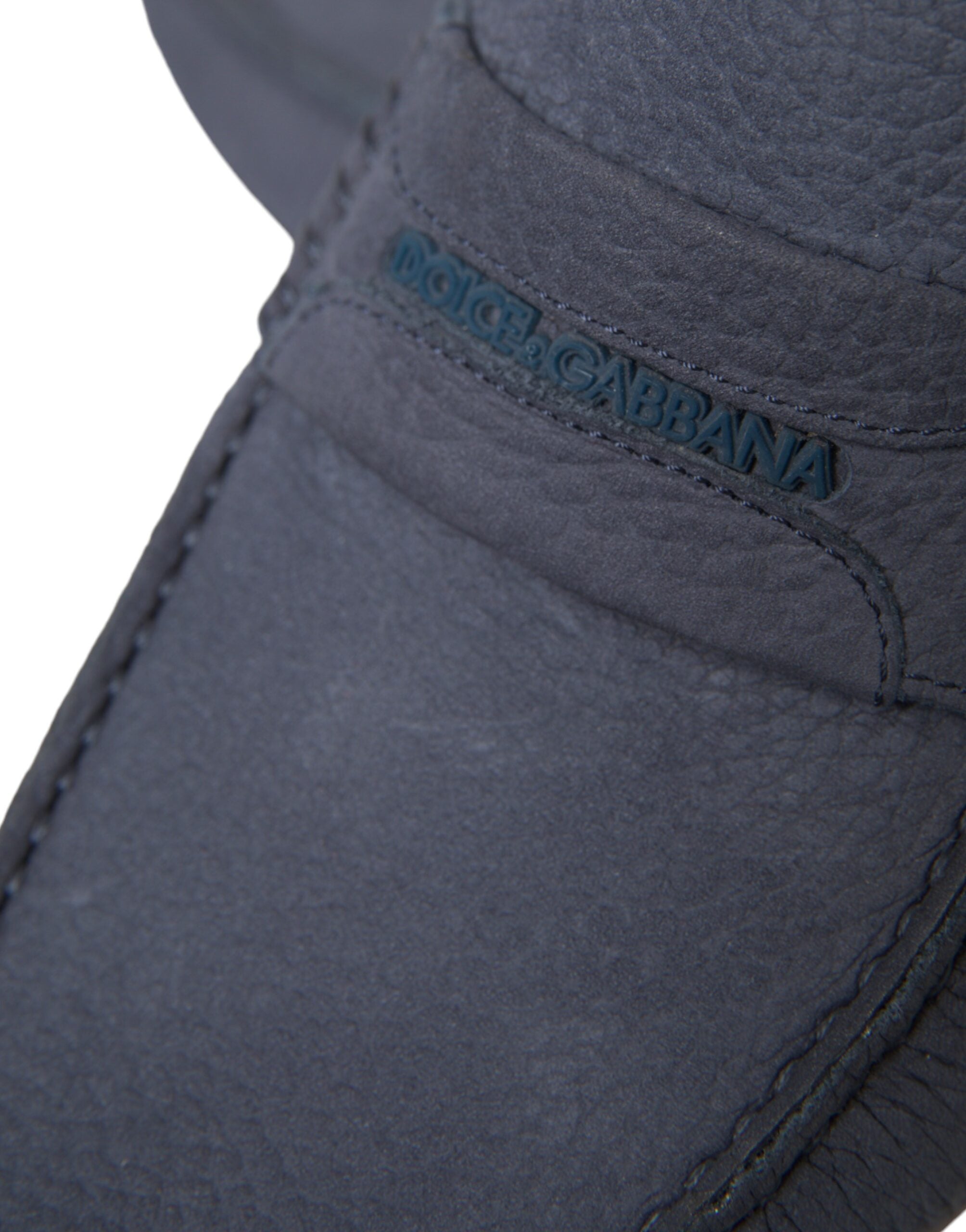 Dolce & Gabbana Blue Calf Leather Slip On Moccasin Shoes -   -  Dolce & Gabbana.