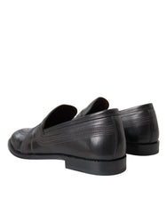 Dolce & Gabbana Black Brown Leather Loafer Men Dress Shoes -   -  Dolce & Gabbana.