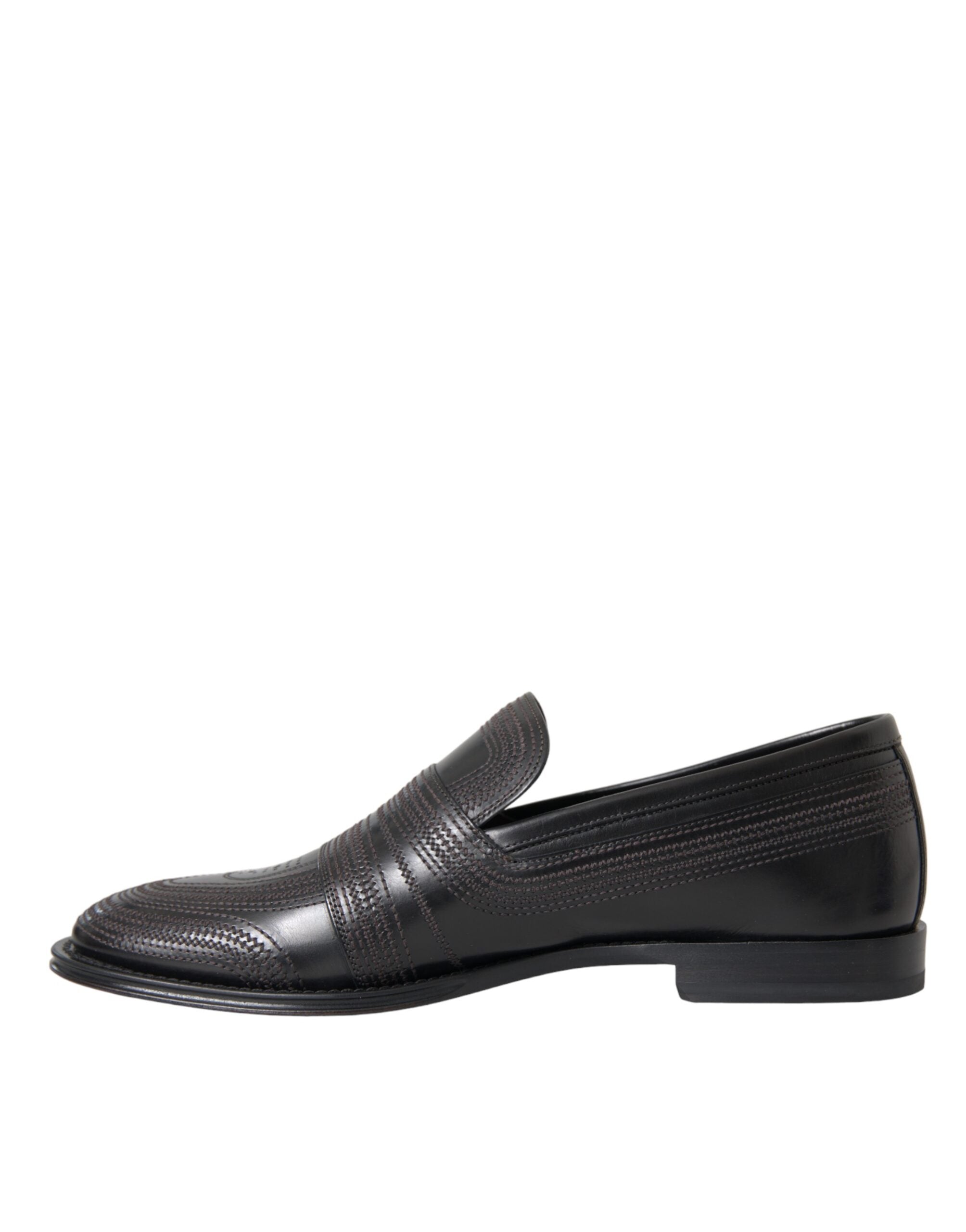 Dolce & Gabbana Black Brown Leather Loafer Men Dress Shoes -   -  Dolce & Gabbana.