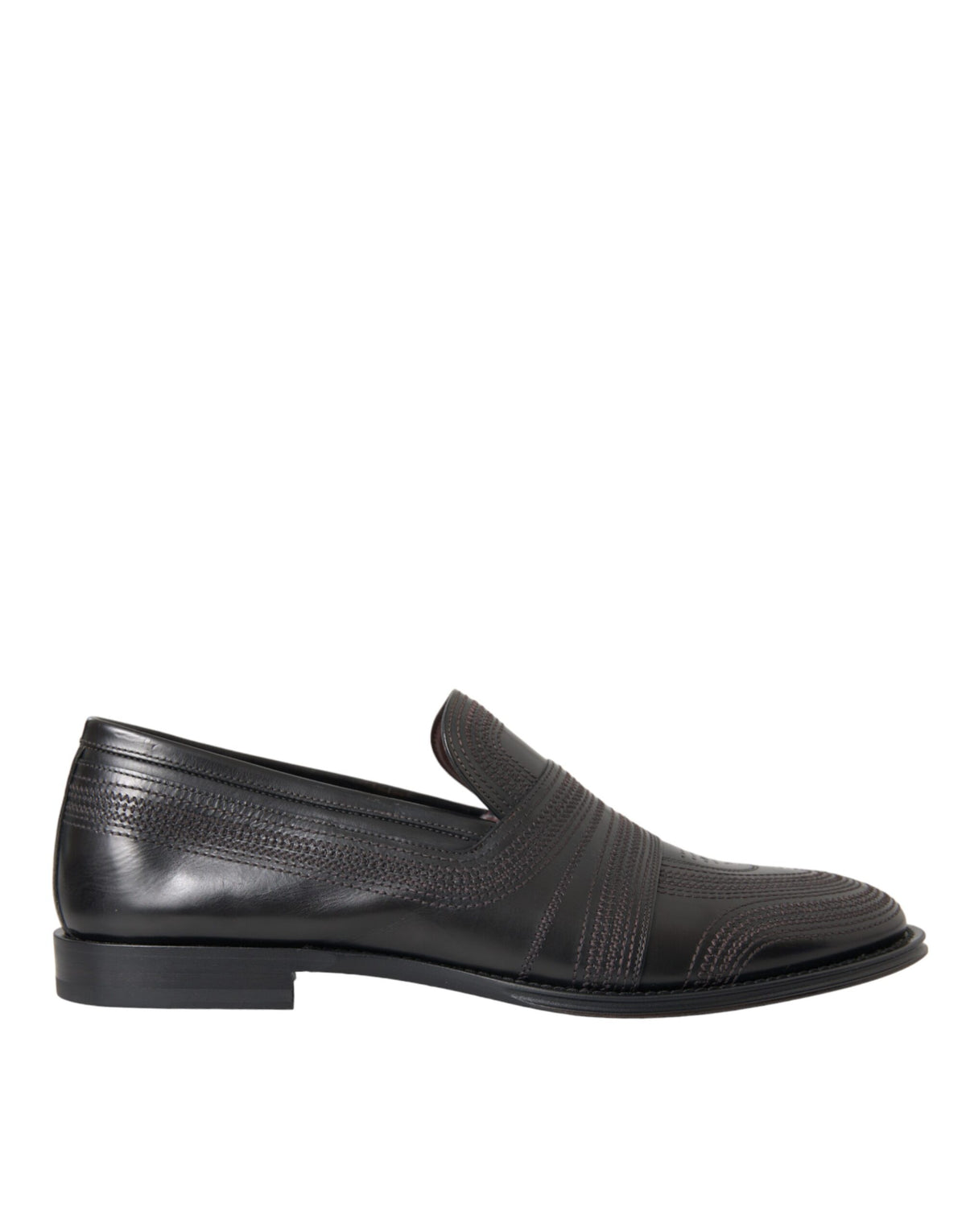 Dolce & Gabbana Black Brown Leather Loafer Men Dress Shoes -   -  Dolce & Gabbana.