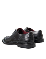 Dolce & Gabbana Black Leather Oxford Wingtip Formal Men Shoes -   -  Dolce & Gabbana.
