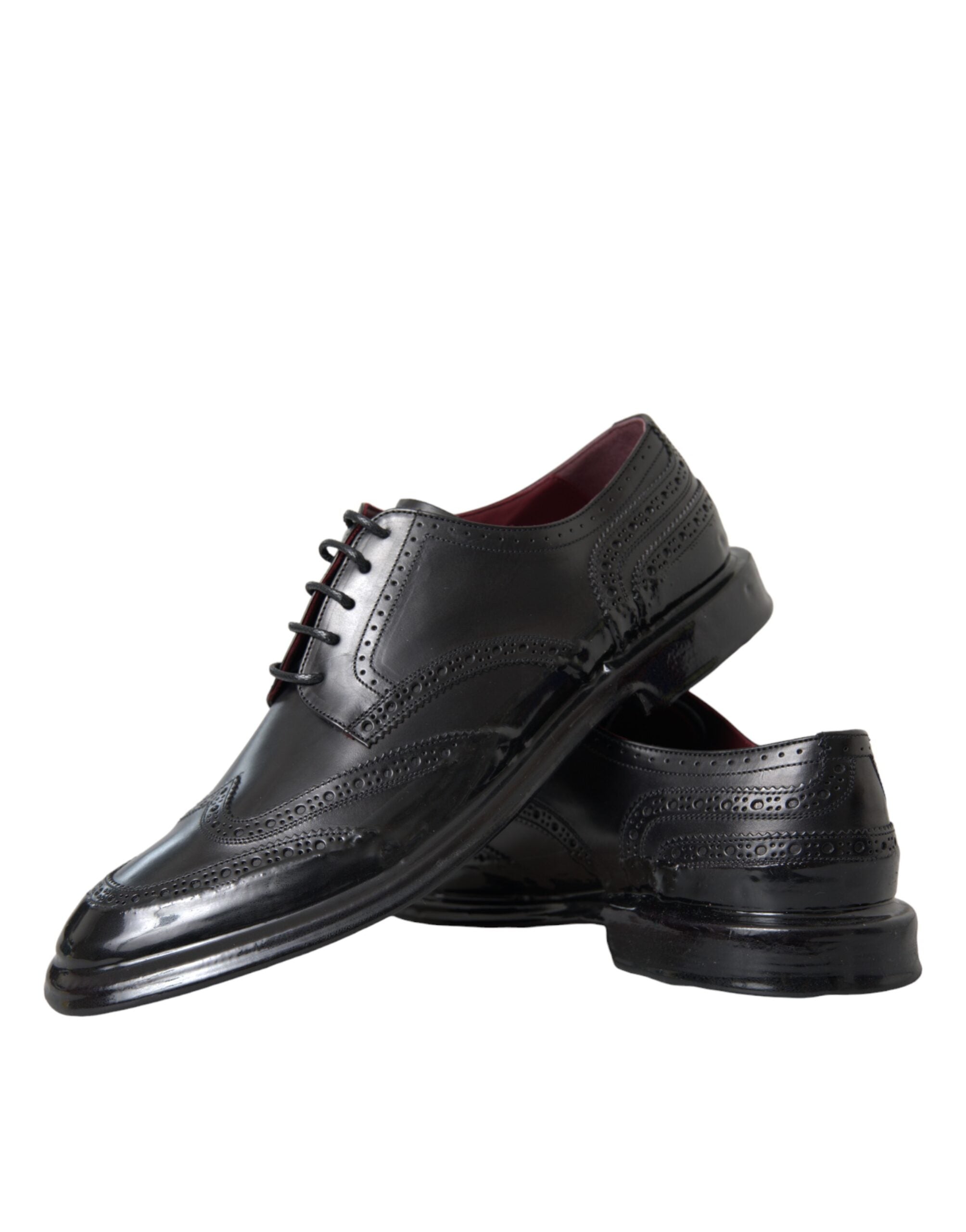 Dolce & Gabbana Black Leather Oxford Wingtip Formal Men Shoes -   -  Dolce & Gabbana.