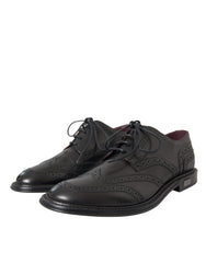 Dolce & Gabbana Black Leather Oxford Wingtip Formal Men Shoes -   -  Dolce & Gabbana.