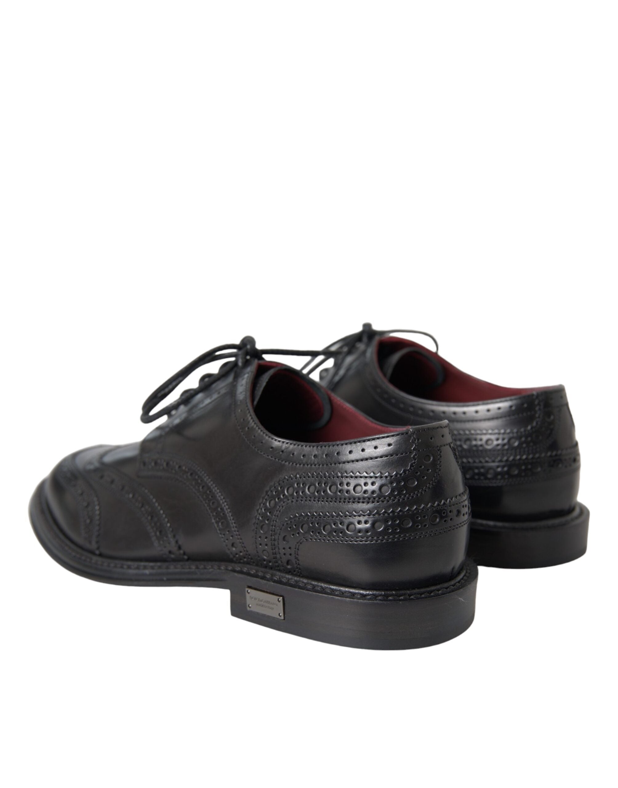 Dolce & Gabbana Black Leather Oxford Wingtip Formal Men Shoes -   -  Dolce & Gabbana.
