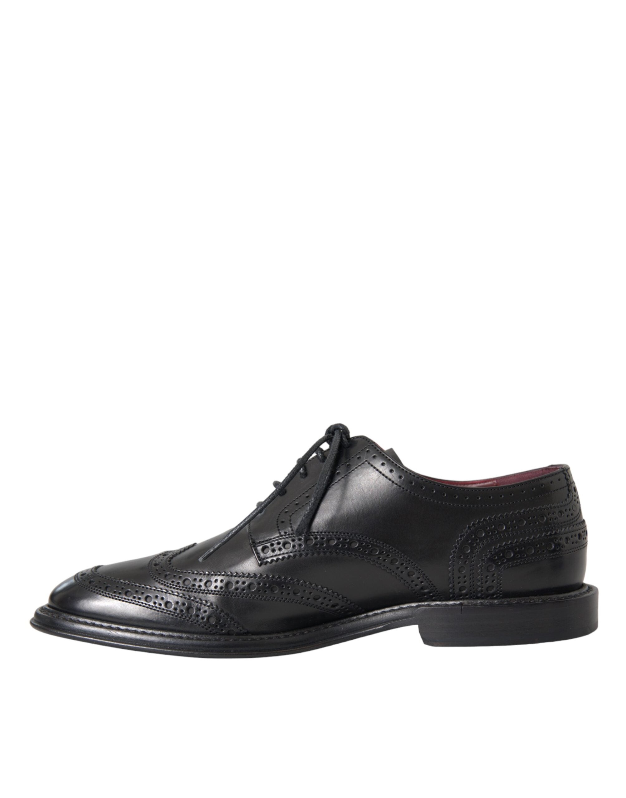 Dolce & Gabbana Black Leather Oxford Wingtip Formal Men Shoes -   -  Dolce & Gabbana.