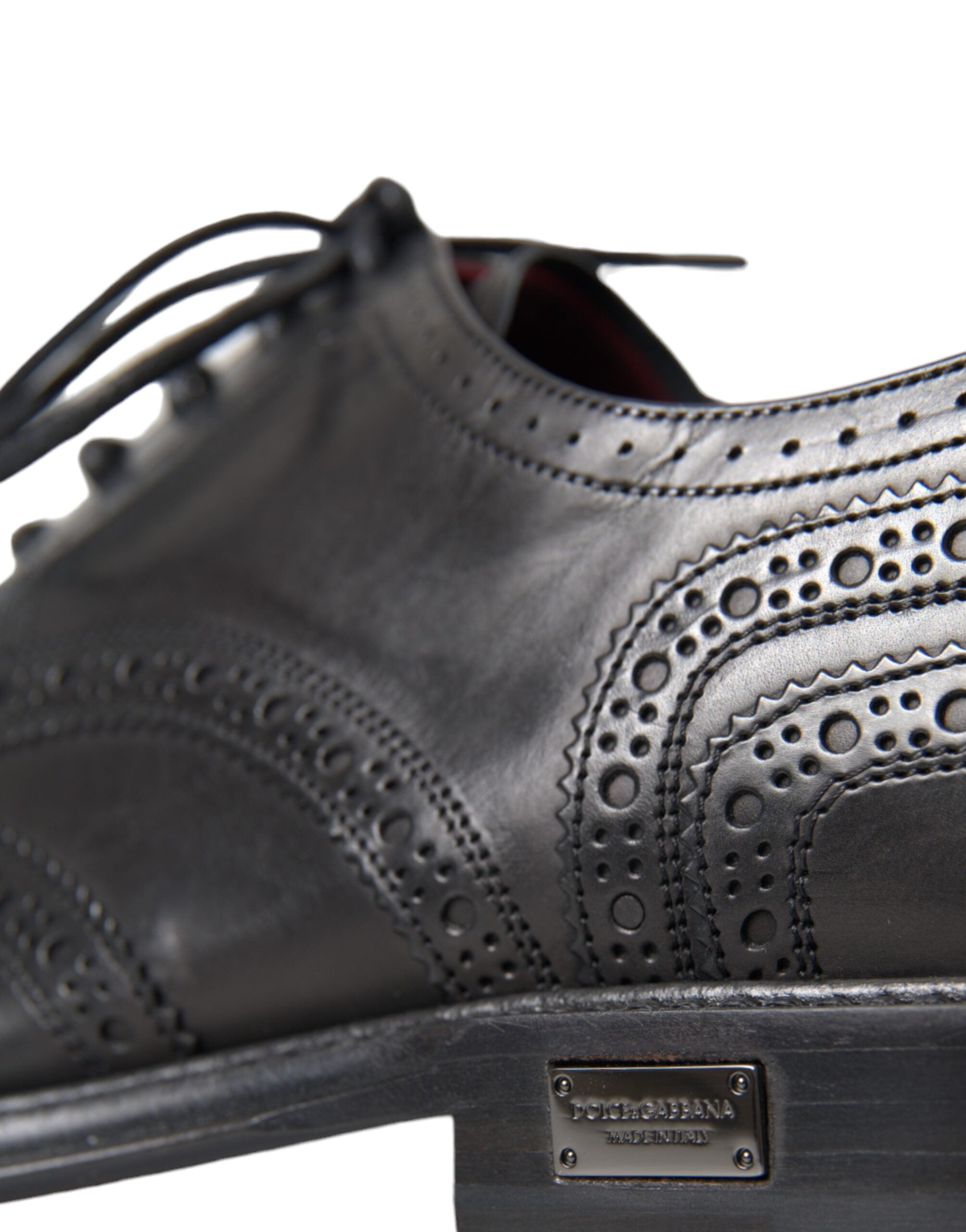 Dolce & Gabbana Black Leather Oxford Wingtip Formal Men Shoes -   -  Dolce & Gabbana.