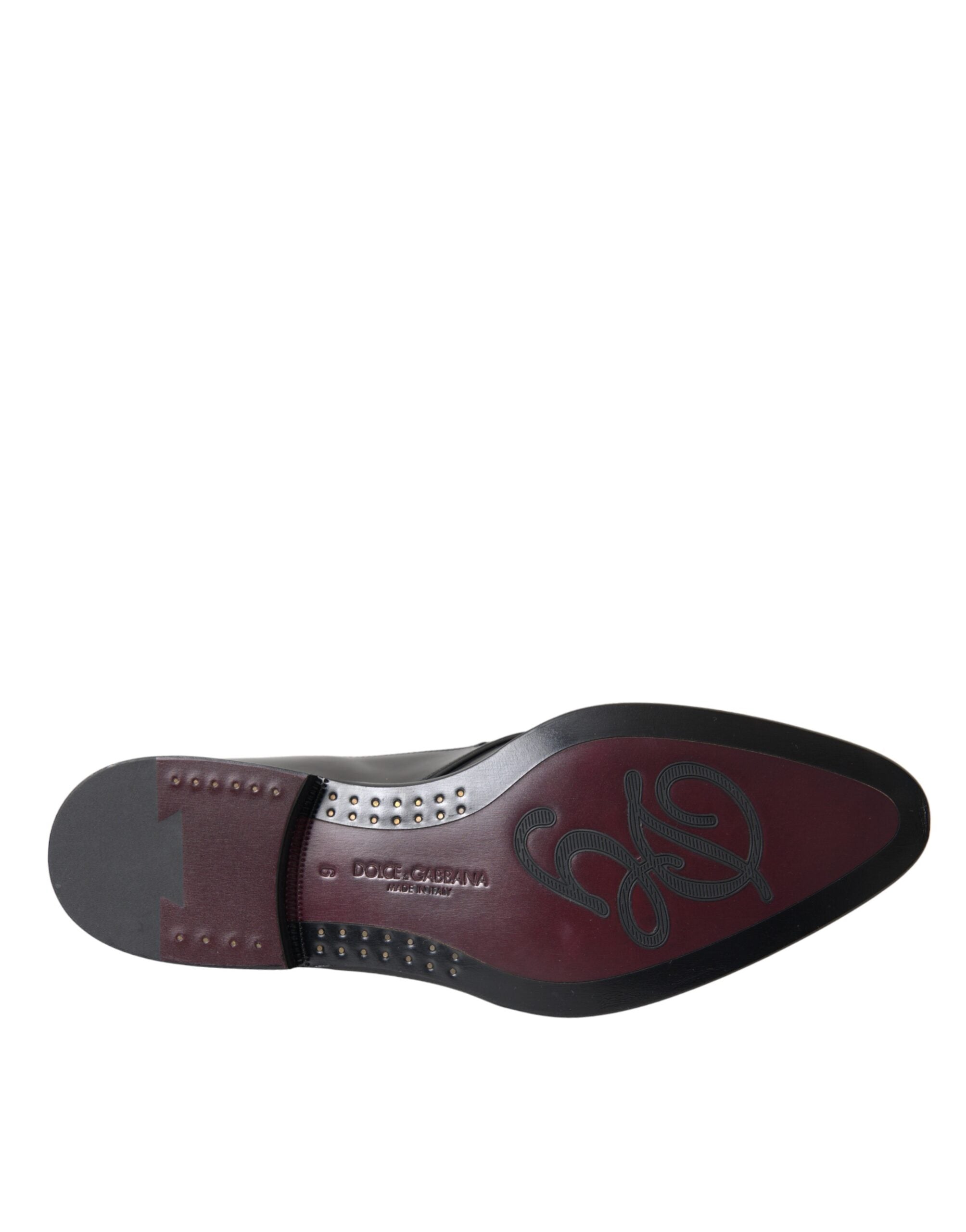 Dolce & Gabbana Black Leather Derby Formal Dress Men Shoes -   -  Dolce & Gabbana.