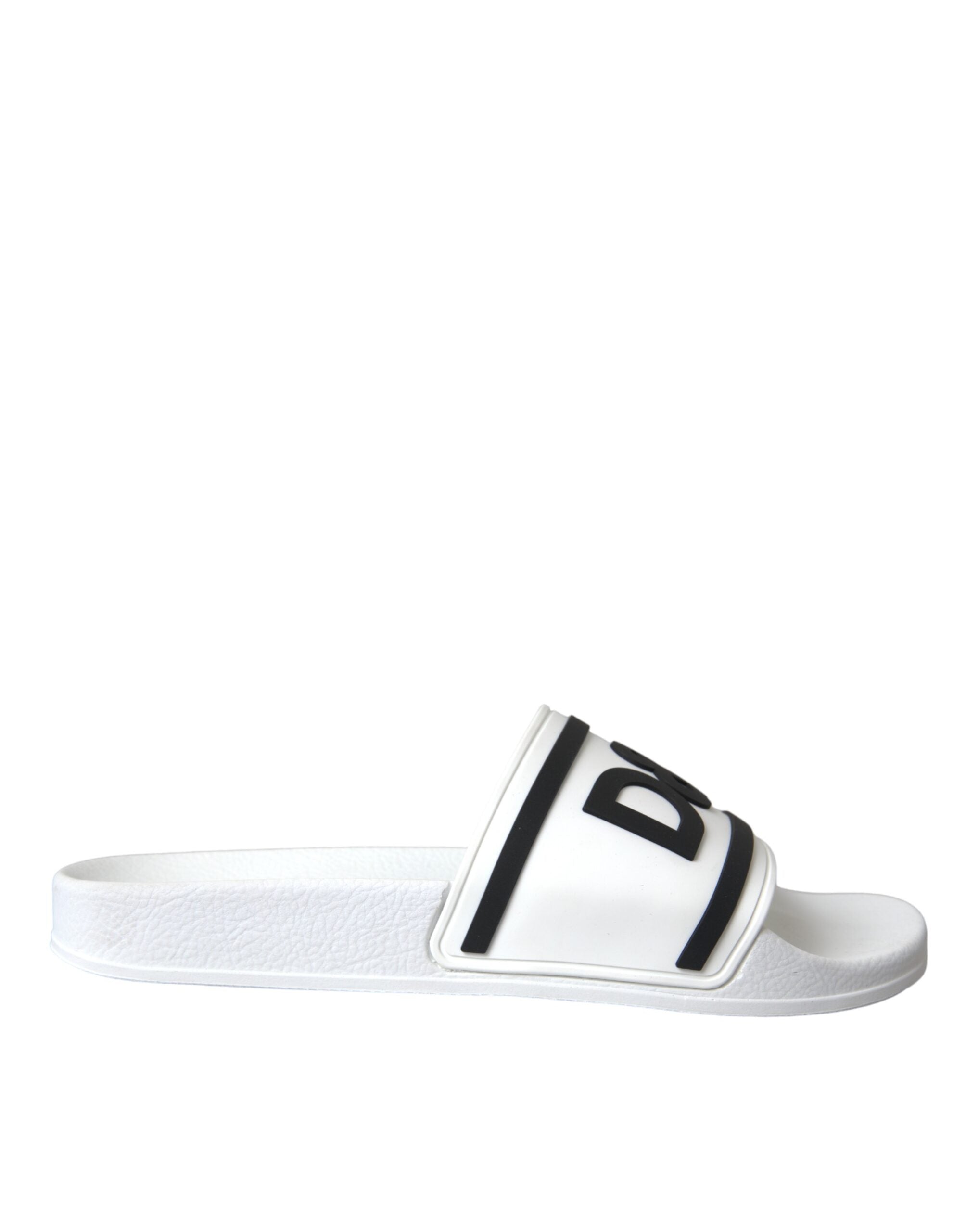 Dolce & Gabbana White Black Sandals Rubber Beachwear Shoes -   -  Dolce & Gabbana.