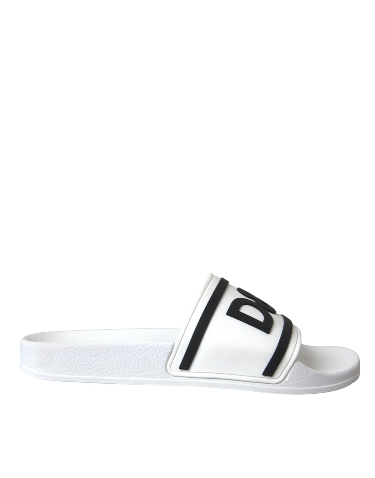 Dolce & Gabbana White Black Sandals Rubber Beachwear Shoes -   -  Dolce & Gabbana.