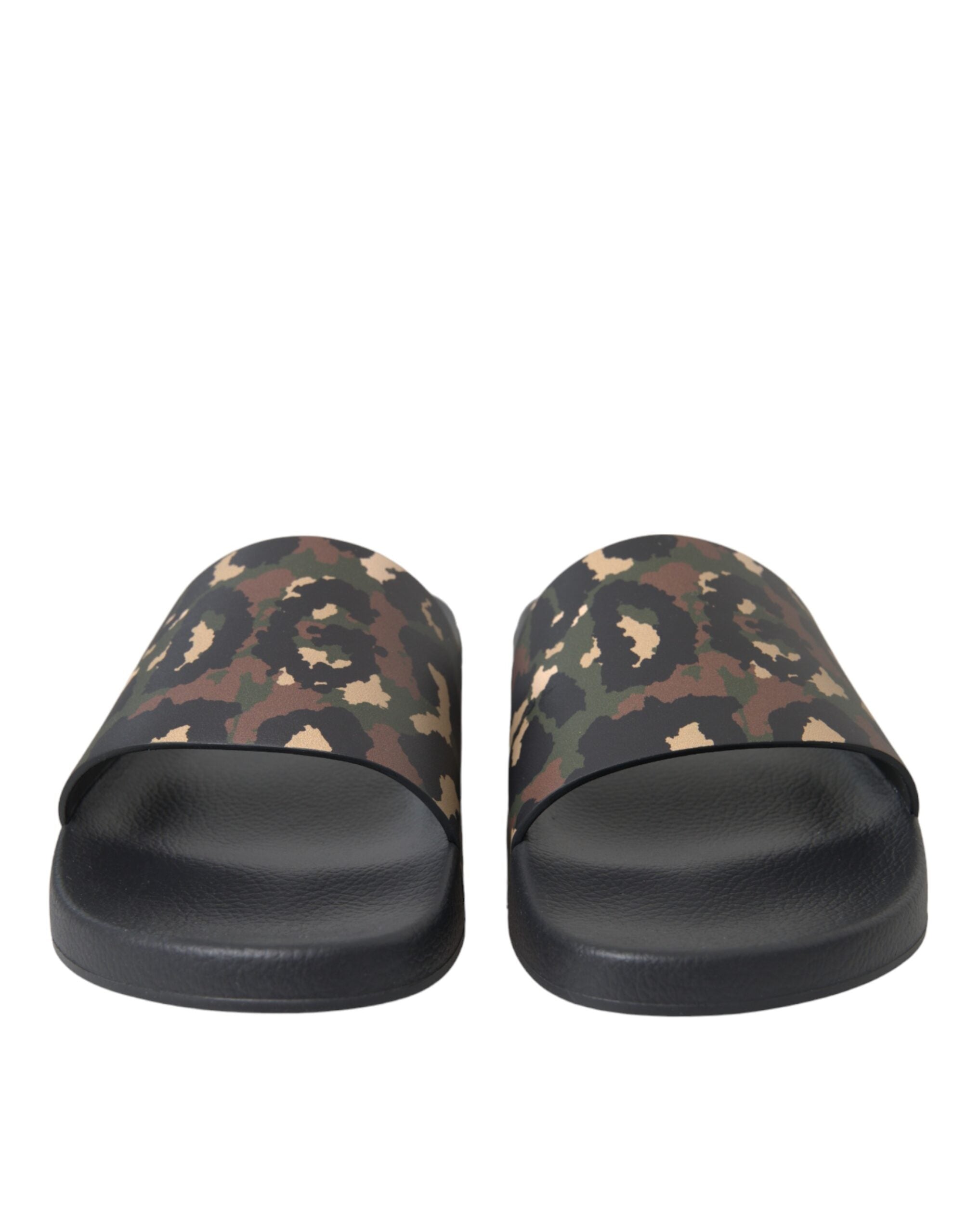 Dolce & Gabbana Multicolor Camouflage Leather Beachwear Men Shoes -   -  Dolce & Gabbana.