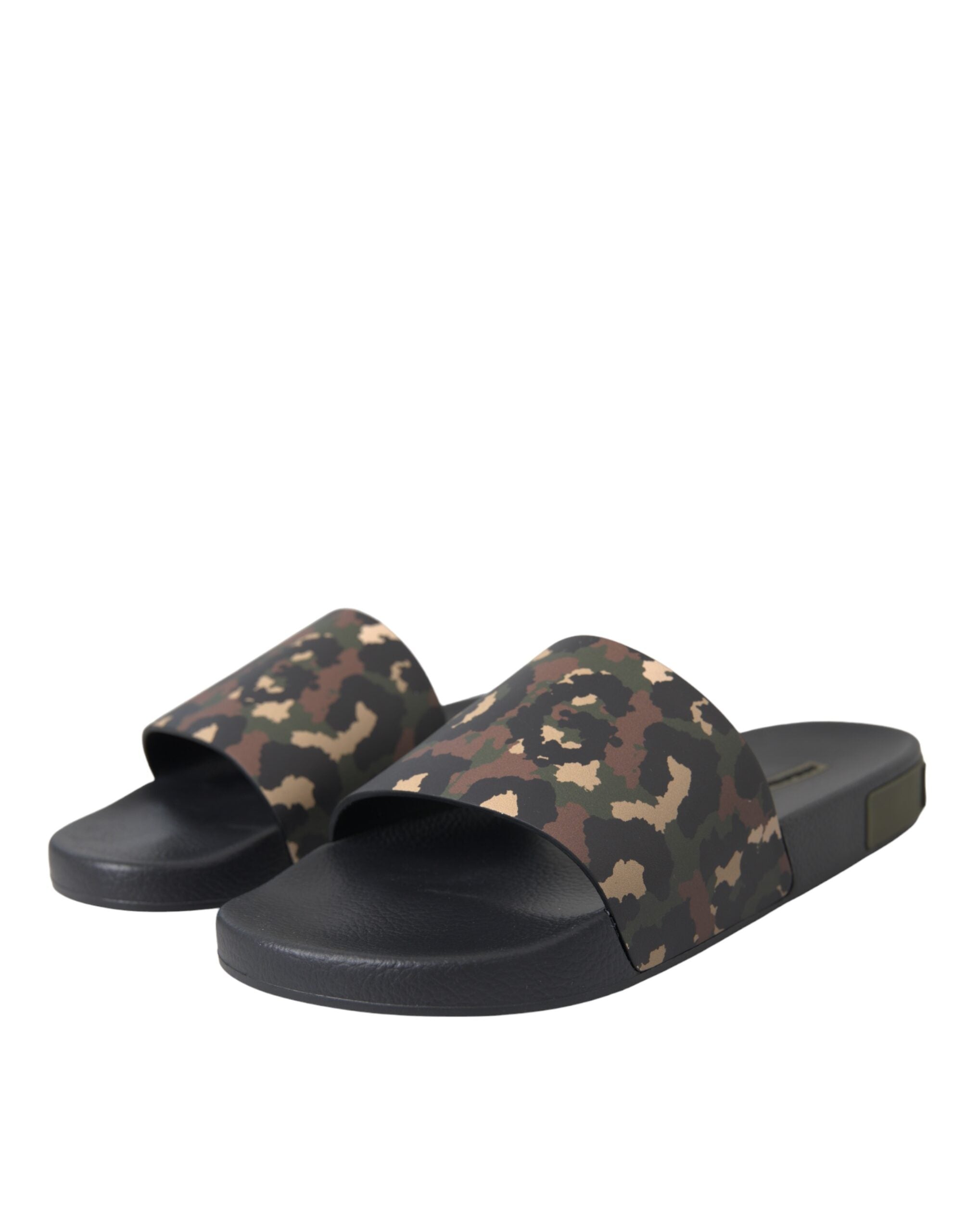 Dolce & Gabbana Multicolor Camouflage Leather Beachwear Men Shoes -   -  Dolce & Gabbana.