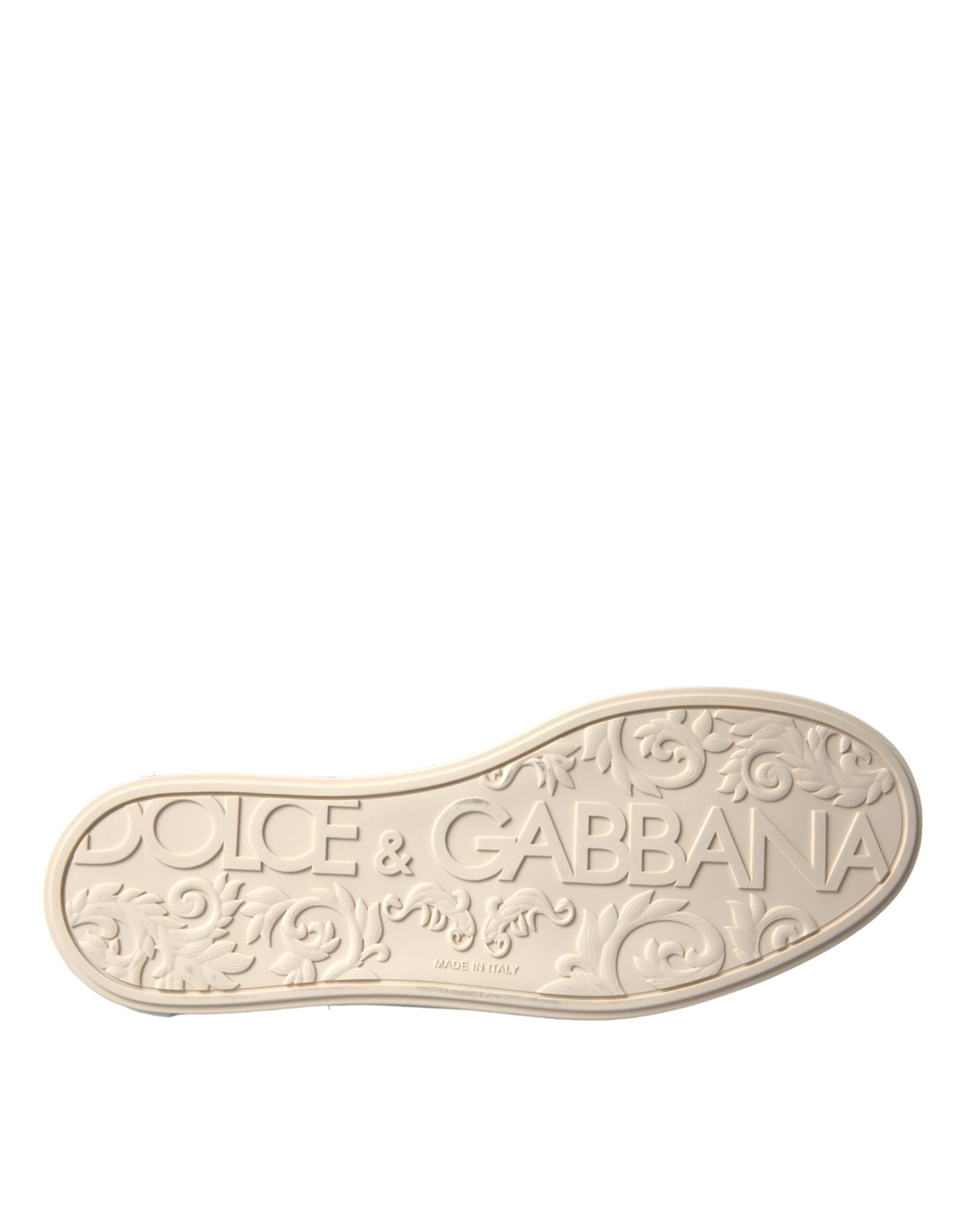Dolce & Gabbana Silver Portofino Calf Leather Sneakers Men Shoes -   -  Dolce & Gabbana.
