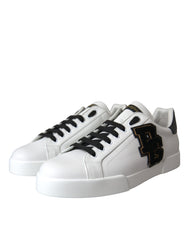 Dolce & Gabbana White Leather DG Logo Casual Low Top Sneakers Shoes -   -  Dolce & Gabbana.