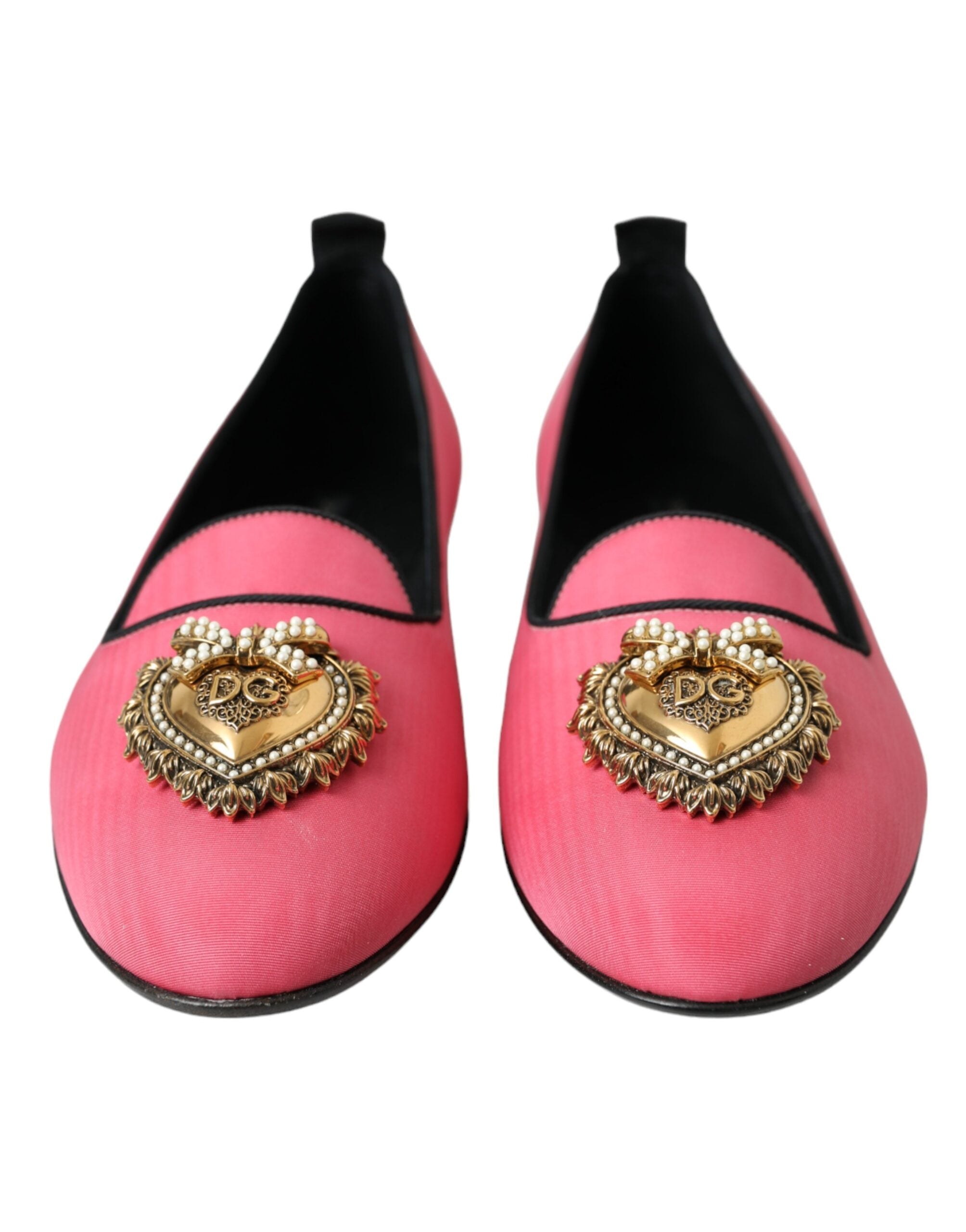 Dolce & Gabbana Pink Velvet Slip On Loafers Flats Shoes -   -  Dolce & Gabbana.