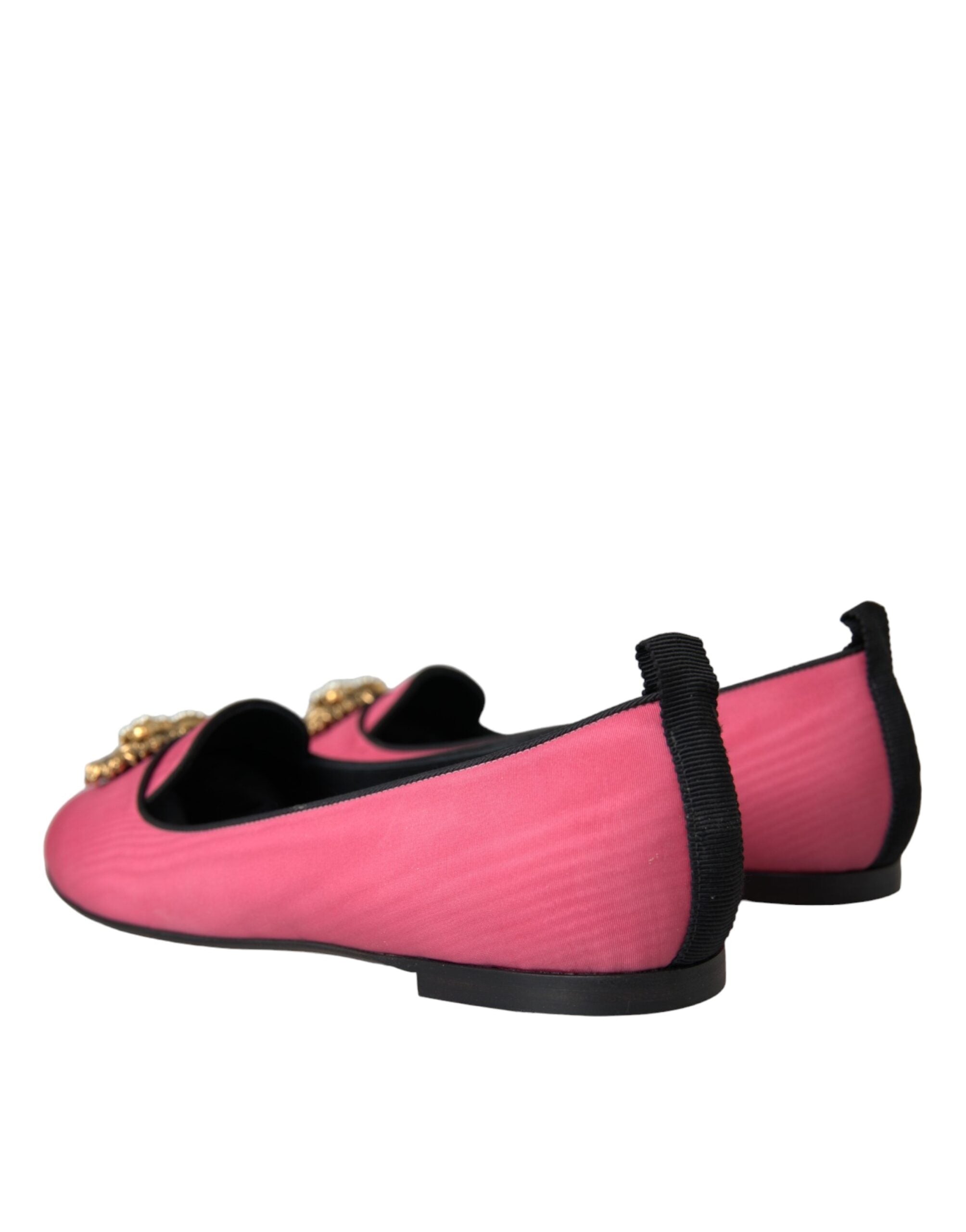 Dolce & Gabbana Pink Velvet Slip On Loafers Flats Shoes -   -  Dolce & Gabbana.