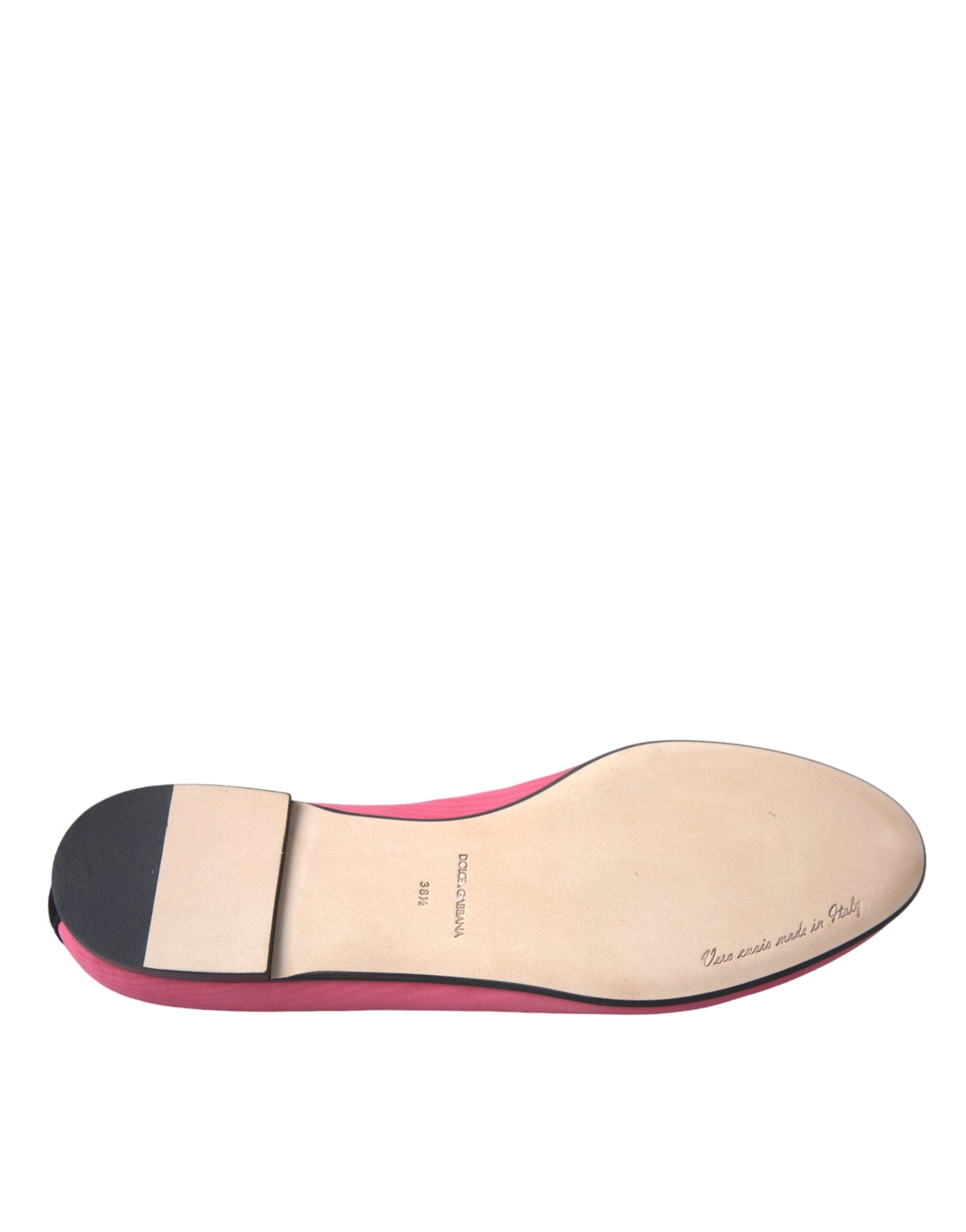 Dolce & Gabbana Pink Velvet Slip On Loafers Flats Shoes -   -  Dolce & Gabbana.