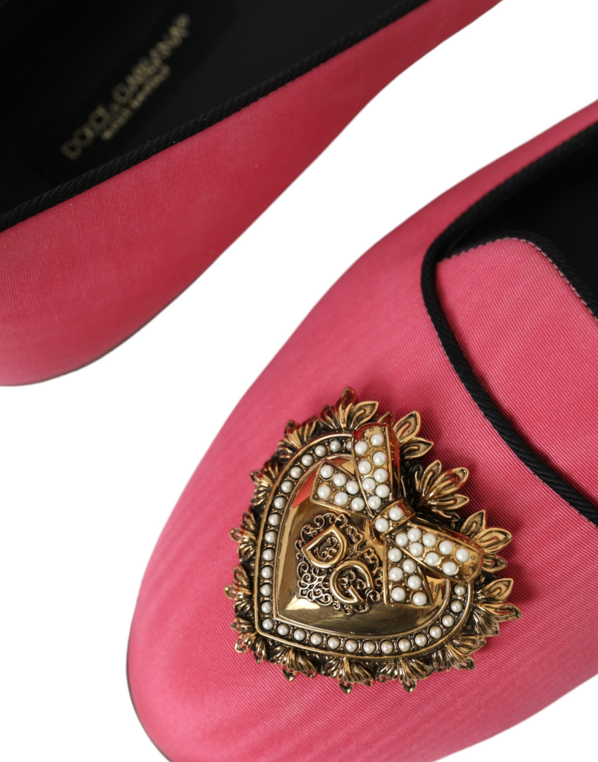 Dolce & Gabbana Pink Velvet Slip On Loafers Flats Shoes -   -  Dolce & Gabbana.