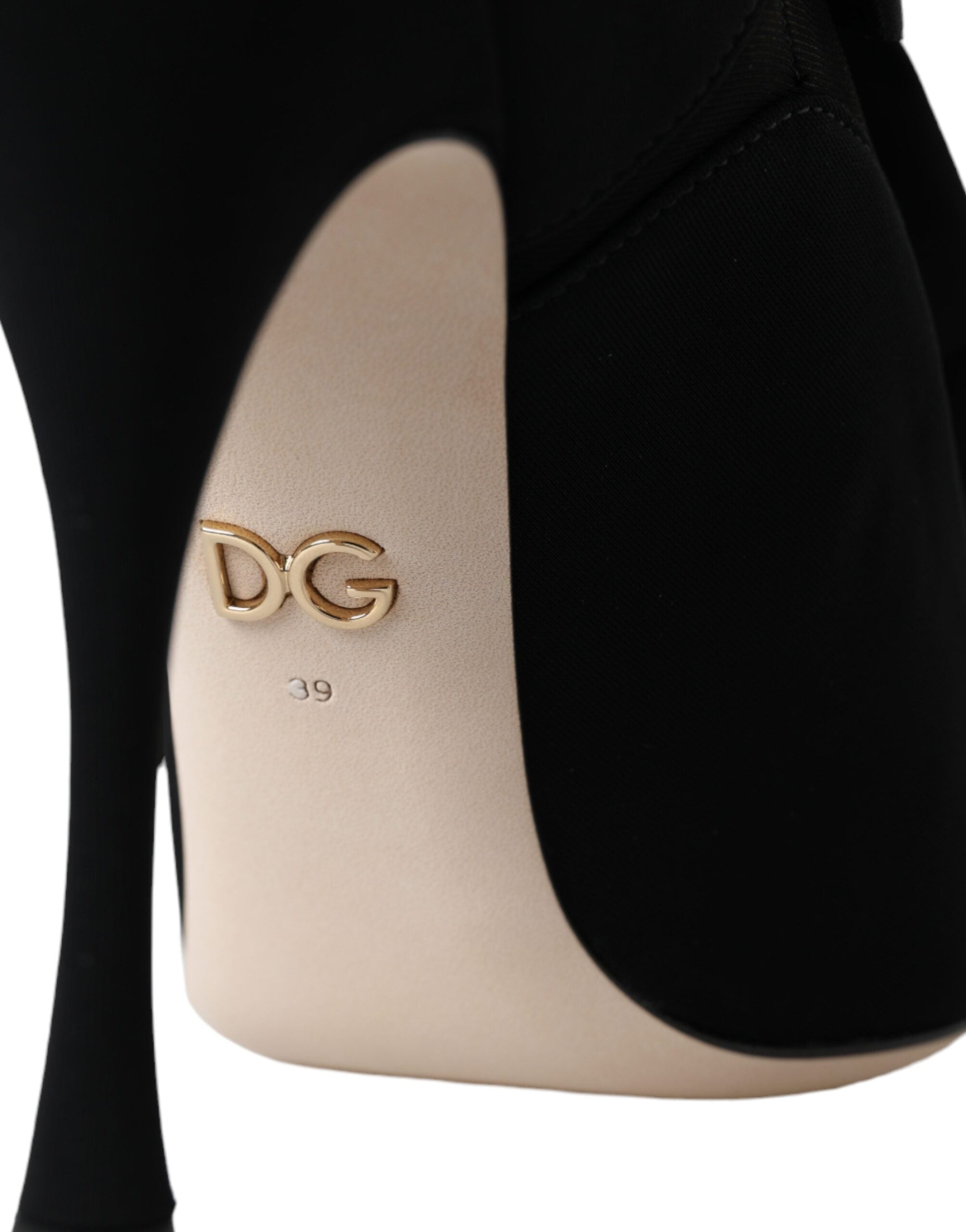 Dolce & Gabbana Black Stiletto Heels Mid Calf Boots Shoes -   -  Dolce & Gabbana.