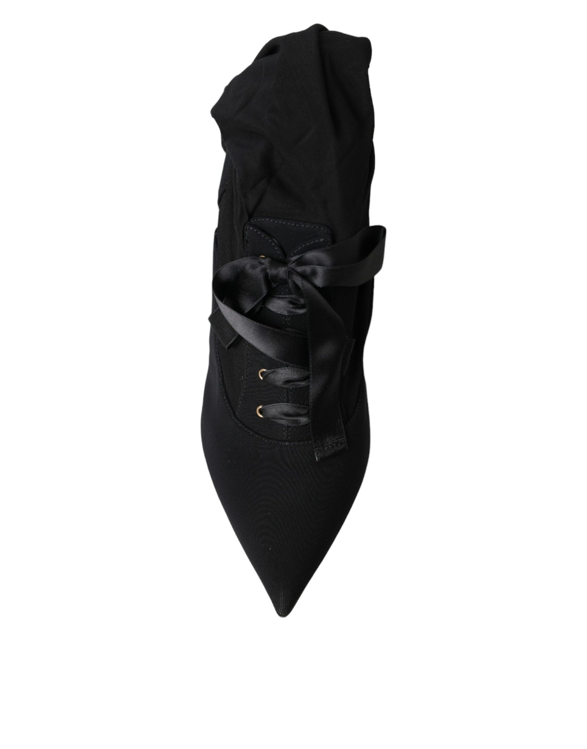 Dolce & Gabbana Black Stiletto Heels Mid Calf Boots Shoes -   -  Dolce & Gabbana.
