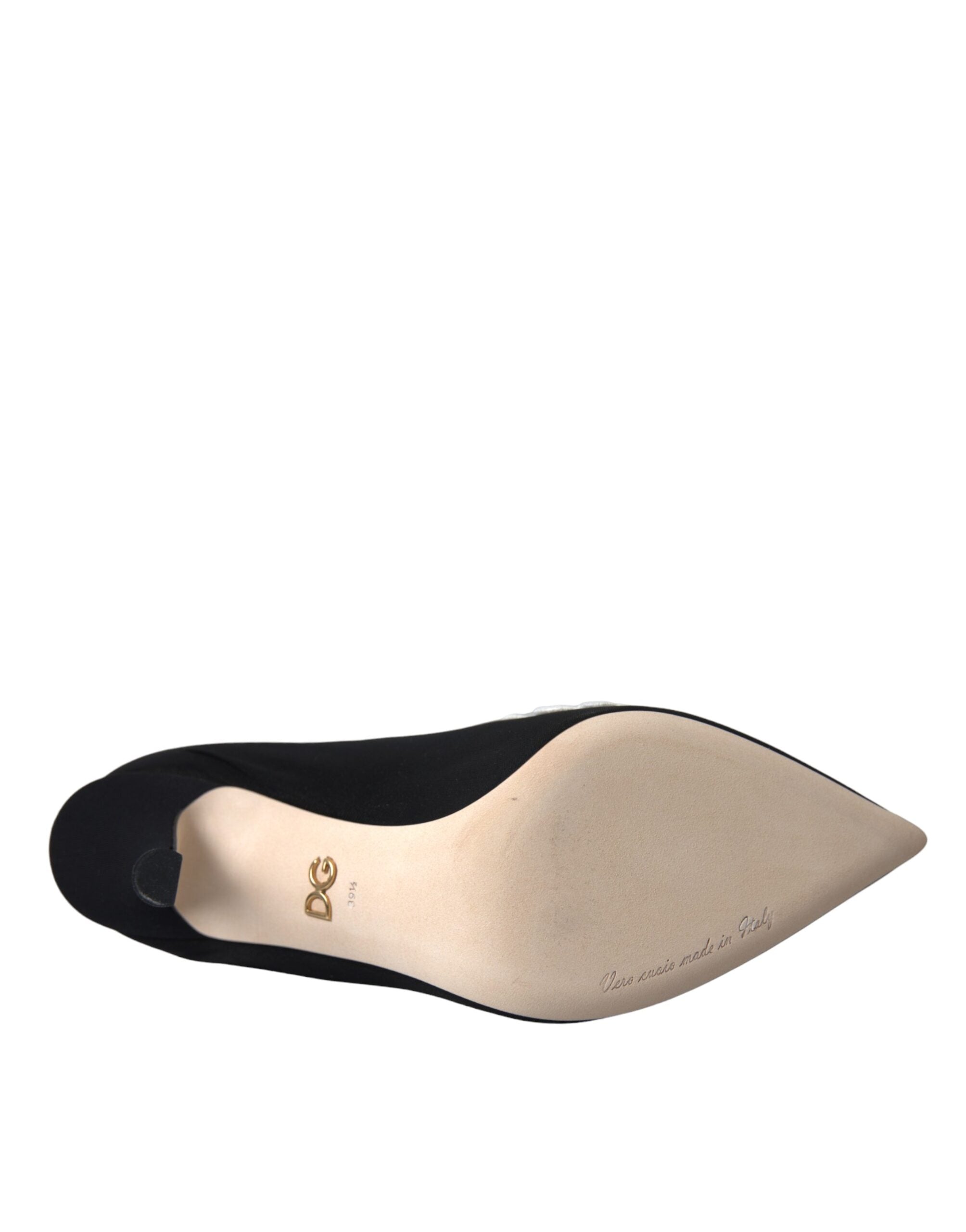 Dolce & Gabbana Black White Embroidery Slip On Boots Shoes -   -  Dolce & Gabbana.